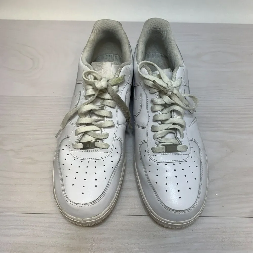 Nike Air Force 1 Low White Leather Men's Sneakers Size 13‎ CW2288-111